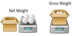 net weight va gross weight