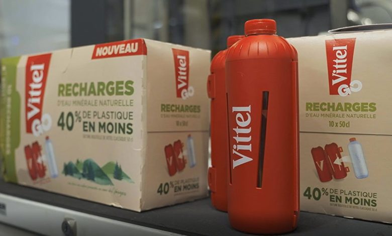 Nestlé phát triển hai cải tiến bao bì mới cho chai nước khoáng thiên nhiên Vittel