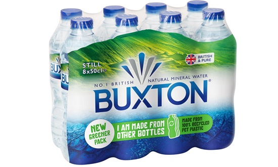 Buxton ra mắt nhiều gói nhựa tái chế 100%